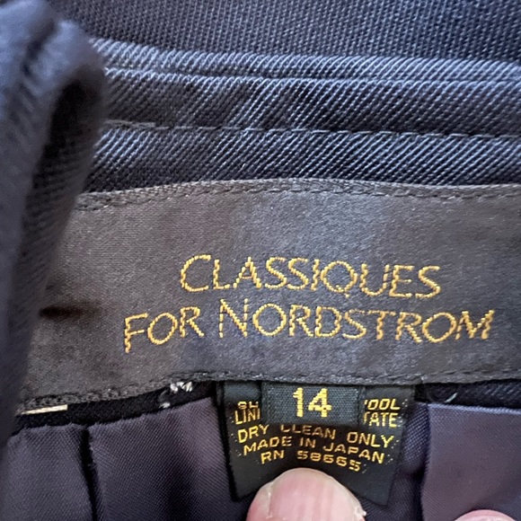 Classiques for Nordstrom suit separates Navy Blue Wool Classic Skirt Lightweight - Picture 3 of 5